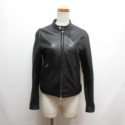 FREAK'S STORE ブラック レザー シングルライダース セール】FREAK'S STORE/フリークスストア Calf Leather ミニマル