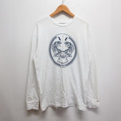 Onitsuka Tiger（オニツカタイガー） 長袖 グラフィック Tシャツ M 白 
