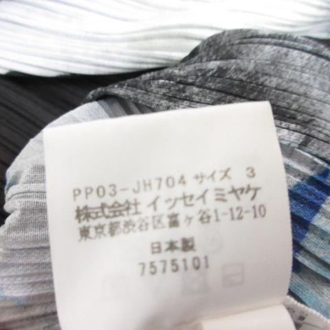 プリーツプリーズ PLEATS PLEASE 極美品 MUSA 神話の女神 ワンピース 横プリーツ 長袖 3 総柄 PP03-JH704 バウンスプリーツ イッセイミヤケ_5