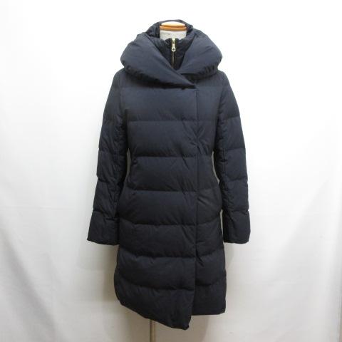プラステ PLST 2wayネック ロング ダウン コート S ネイビー 12