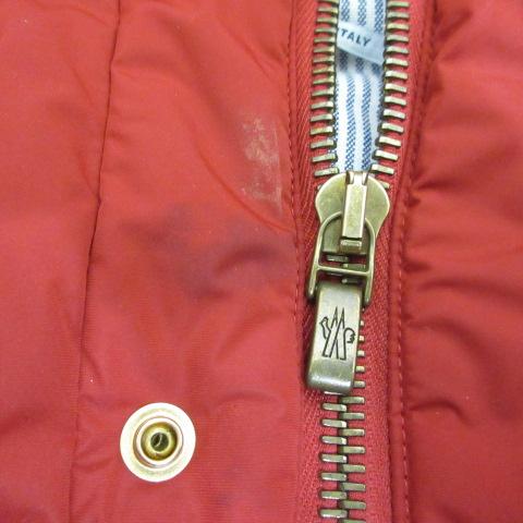 【中古】モンクレール MONCLER GAMME BLEU ガムブルー ダウン ベスト 1 レッド 赤 茶 123914331180 69242 正規 ☆AA★ MONCLER（モンクレール） MONCLER GAMME BLEU ガムブルー ダウン