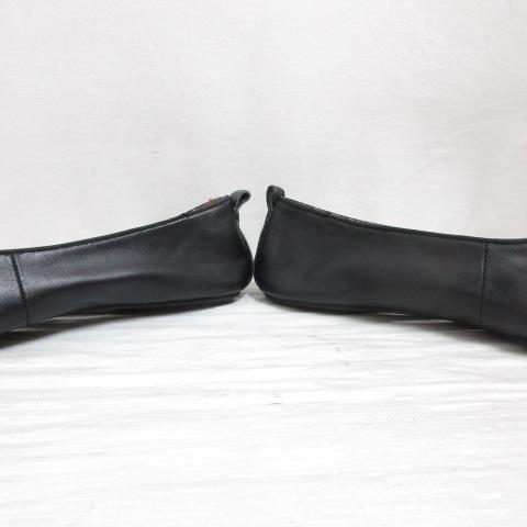 ZARA（ザラ） バレエ シューズ フラット パンプス リボン 40 約25cm 黒