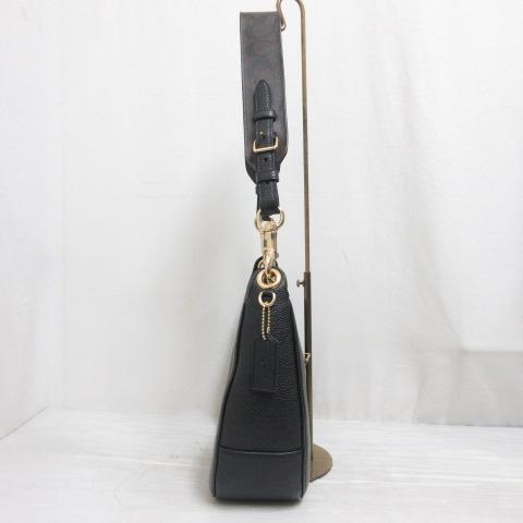 【中古】コーチ COACH F77980 レザー 本革 ショルダー バッグ 黒 ブラック 保存袋付き レディース COACH（コーチ） COACH F77980 レザー 本革 ショルダー バッグ 黒