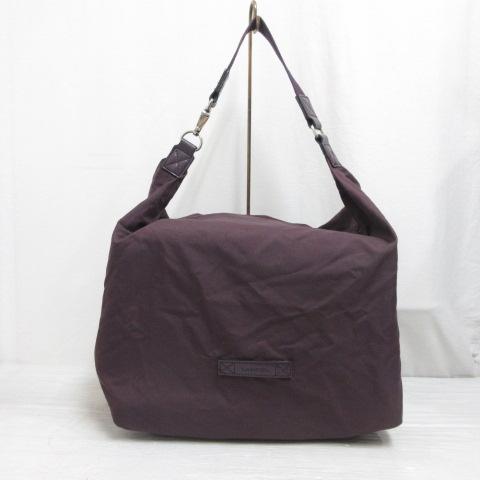 ランセル LANCEL ボストン バッグ ポーチ付き 紫 パープル ショルダー 