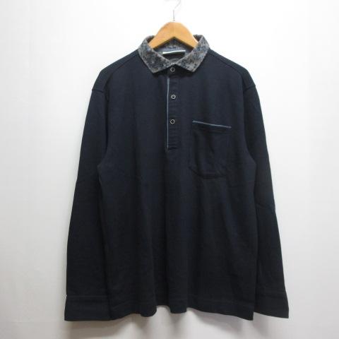 ジョセフアブード JOSEPH ABBOUD 長袖 ポロシャツ カットソー 2L 濃紺 