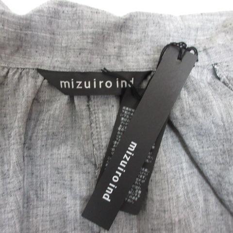 未使用品 ミズイロインド mizuiro ind 麻リネン混 ドルマン コクーン