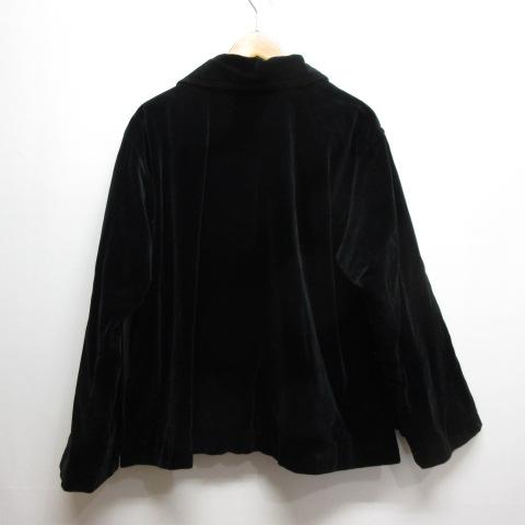 【中古】ハイ HAI SPORTING GEAR ベロア ジャケット M 黒 ブラック ショート丈コート 裏地付き イッセイミヤケ ハイ HAI SPORTING GEAR ベロア ジャケット M 黒 ブラック ショート丈