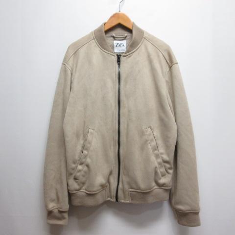 ZARA（ザラ） フェイクスエード ジップ ブルゾン ジャケット S