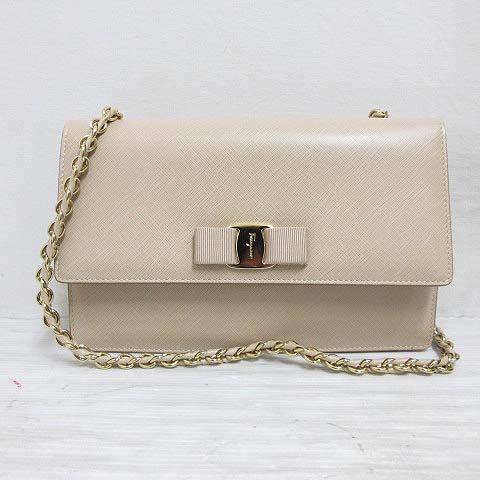 極美品 サルヴァトーレ フェラガモ チェーンウォレット ベージュ FERRAGAMO（フェラガモ） サルヴァトーレフェラガモ Salvatore