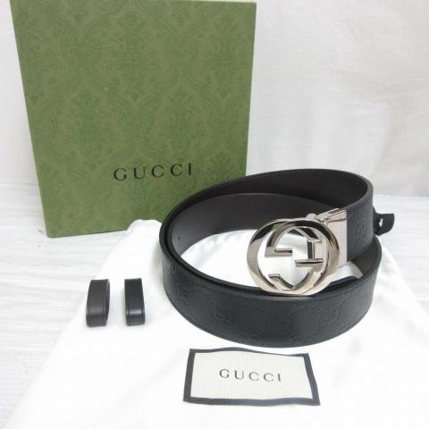 GUCCI（グッチ） 未使用品 GUCCI 473030 インターロッキングG バックル 