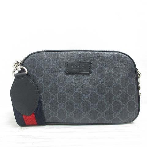 GUCCI（グッチ） 美品 574886 GGスプリーム レザー ショルダー バッグ