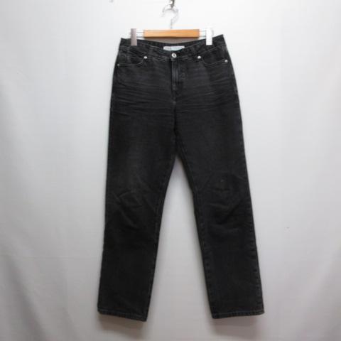 ZARA（ザラ） ストレート デニム パンツ ジーンズ 34 黒 ブラック