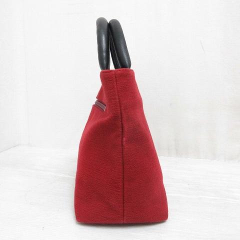 バレンシアガ BB柄 キャンバス レザー トートバッグ ハンドバッグ 黒 赤 BALENCIAGA（バレンシアガ） BALENCIAGA BBロゴ トート ハンド バッグ