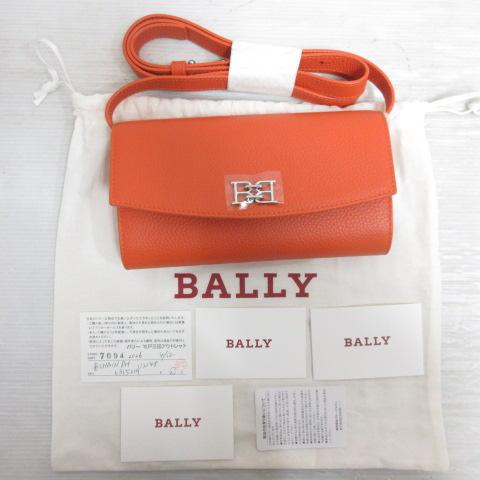 ショルダーバッグとオレンジのラウンドウォレット Bally（バリー） 未使用品 レザー ショルダー バッグ ウォレット 長