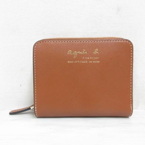 アニエスベー ボヤージュ Agnes b. VOYAGE 極美品 レザー 二つ折り