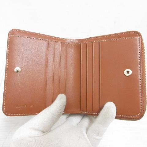 アニエスベー ボヤージュ Agnes b. VOYAGE 極美品 レザー 二つ折り