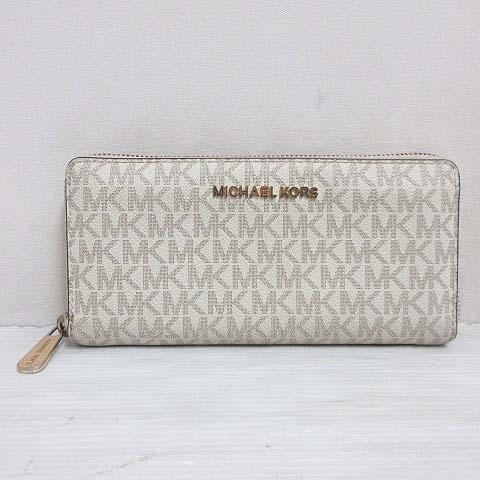 マイケルコース MICHAEL KORS ラウンドファスナー 長財布 PVC MKロゴ
