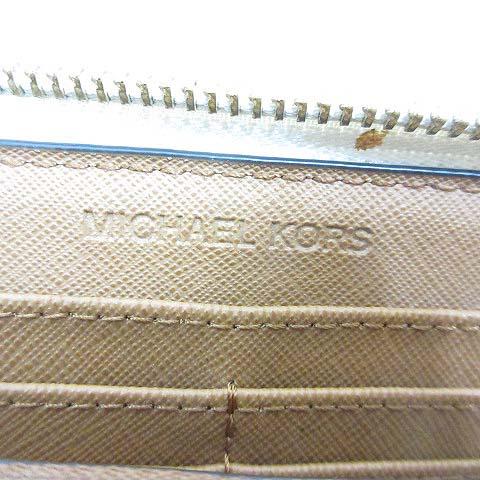 マイケルコース MICHAEL KORS ラウンドファスナー 長財布 PVC MKロゴ