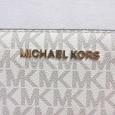 マイケルコース MICHAEL KORS ラウンドファスナー 長財布 PVC MKロゴ