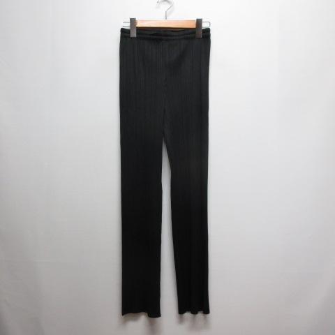 プリーツプリーズ PLEATS PLEASE 美品 プリーツ パンツ 1 黒 ブラック