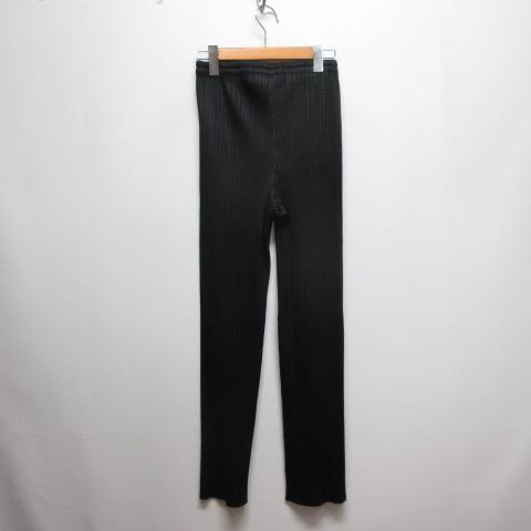 プリーツプリーズ PLEATS PLEASE 美品 プリーツ パンツ 1 黒 ブラック