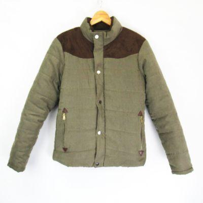 中古 ノーブランド 中綿入り 切替 ジップアップ ブルゾン ジャケット カーキ色 メンズ ベクトル 古着 066 ブランド古着販売のベクトル 通販 Yahoo ショッピング