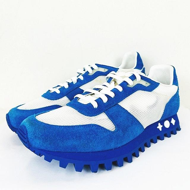ルイヴィトン Louis Vuitton Lvランナーライン スニーカー メッシュ Go1118 靴 ホワイト ブルー 9 1 2 メンズ 066 ブランド古着販売のベクトル 通販 Yahoo ショッピング