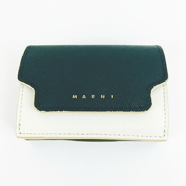 マルニ MARNI PFMOW02U09 LV520 レザー 三つ折り財布 ミニ財布 豆財布