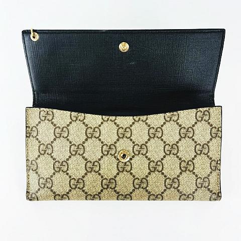 GUCCI グッチ ☆AA☆ GGスプリーム Wホック 2つ折り長財布 GUCCI グッチ ☆AA☆ GGスプリーム Wホック 2つ折り長財布
