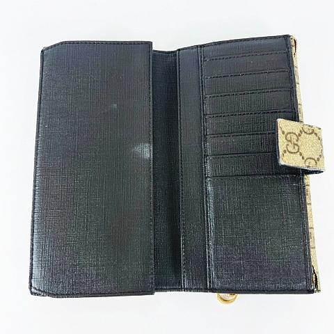 GUCCI グッチ ☆AA☆ GGスプリーム Wホック 2つ折り長財布 GUCCI グッチ ☆AA☆ GGスプリーム Wホック 2つ折り長財布