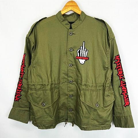 再入荷 HYSTERIC GLAMOUR ヒステリックグラマー ミリタリーシャツ 刺繍