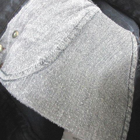 アクネジーンズ Acne Jeans 革パッチ デニムパンツ ジーンズ 紺 アクネジーンズ Acne Jeans 革パッチ デニムパンツ ジーンズ 紺