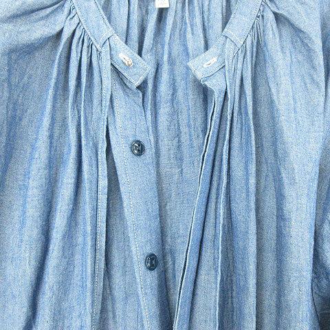 ハイク HYKE 22SS CHAMBRAY GATHERED DRESS ワンピース シャツ ロング 