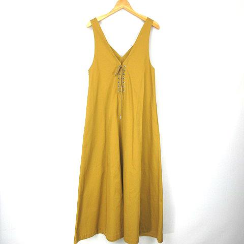 ジーヴィージーヴィー G.V.G.V TWIL LACE UP PINEFORE DRESS ロング 