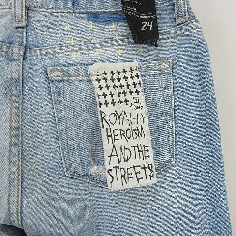 スビ Ksubi ダメージ クラッシュ デニム パンツ 24 インディゴ スビ Ksubi ダメージ クラッシュ デニム パンツ 24 インディゴ