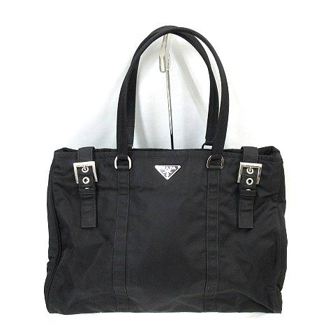 プラダ PRADA テスート ナイロン 手提げ バッグ かばん 黒 ブラック  