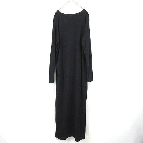 THE RERACS(リラクス) 後ろタックAライン ワンピース 黒 マキシ