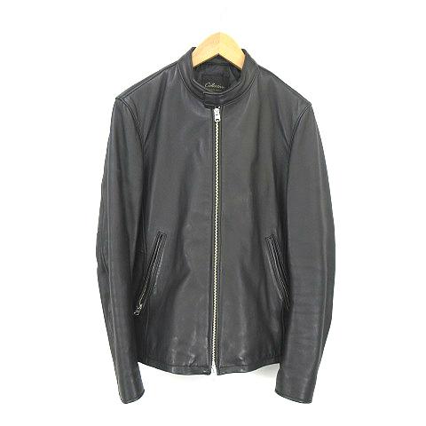 コレクティブ collective シングル レザー ライダース ジャケット 黒 