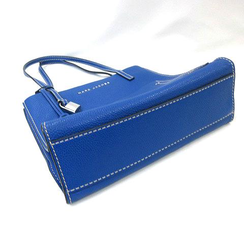 マークジェイコブス MARC JACOBS レザー トート バッグ 青 ブルー
