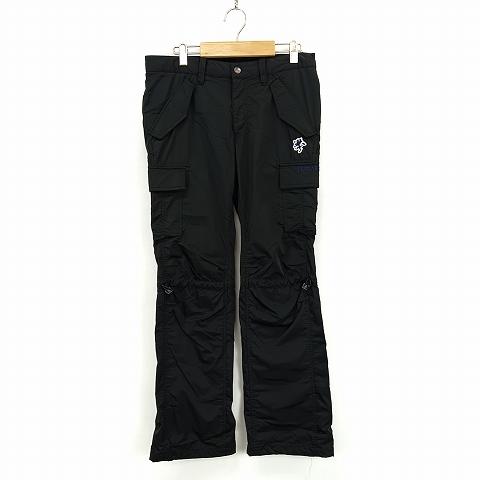 PGG パリーゲイツ 黒 ナイロンパンツ サイズ4 パーリーゲイツ PEARLY GATES ゴルフウェア ボトム ナイロンパンツ 4