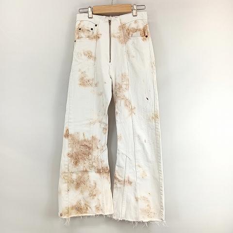 【中古】マリオンヴィンテージ MALION vintage デニム パンツ 25 白 レディース マリオンヴィンテージ MALION vintage デニム パンツ 25 白 レディース