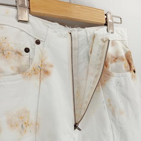 マリオンヴィンテージ MALION vintage デニム パンツ 25 白 レディース