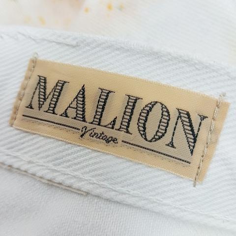 白 MALION vintage マリオンヴィンテージ デニム パンツ 25 古着をリメイク「マリオン ヴィンテージ」元cher粕谷＆清水による パンツ