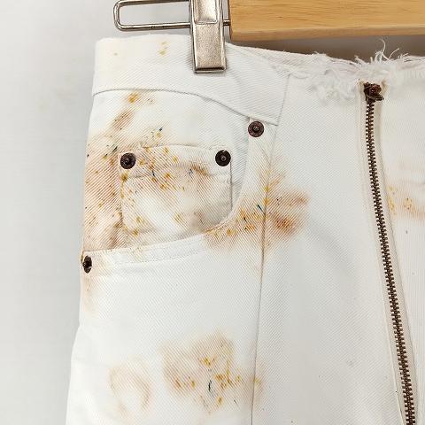 白 MALION vintage マリオンヴィンテージ デニム パンツ 25 マリオンヴィンテージ MALION vintage デニム パンツ 25 白 レディース