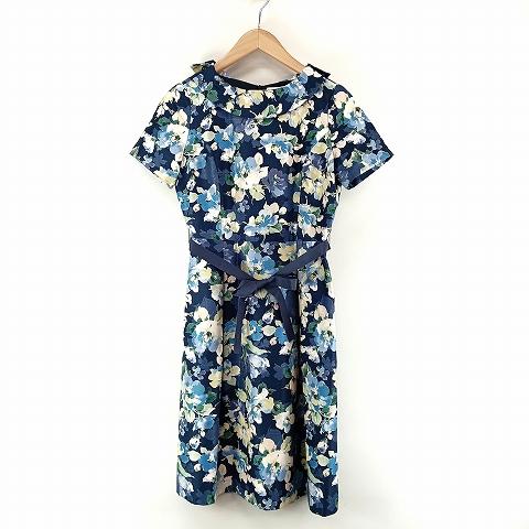 未使用級✨セシリーバンセン 花柄ワンピース アレクサ Aライン ライトブルー L Lace Ladies 花柄ワンピース フラワープリント 、マキシ