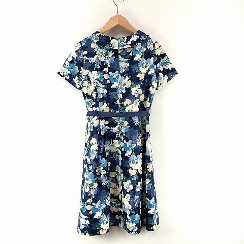 ブルーセレステ BLEU CELESTE 花柄 ワンピース 38 青 ブルー