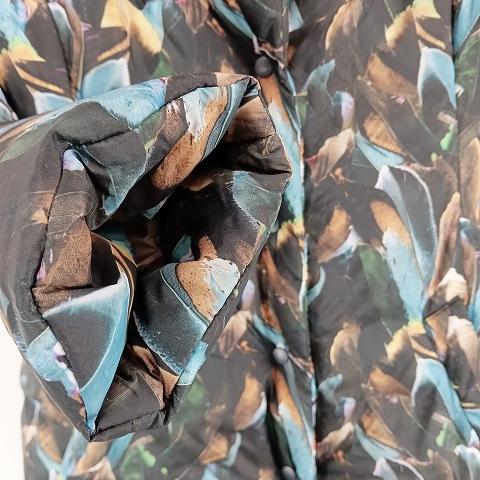 フィロディセタ Filo di Seta 総柄 ダウン コート ロング 40 マルチ 