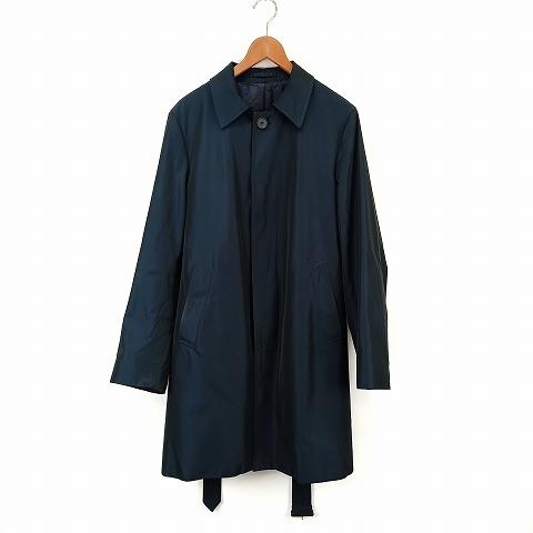 ラルディーニ LARDINI ステンカラー 中綿 コート 48 紺 ネイビー  