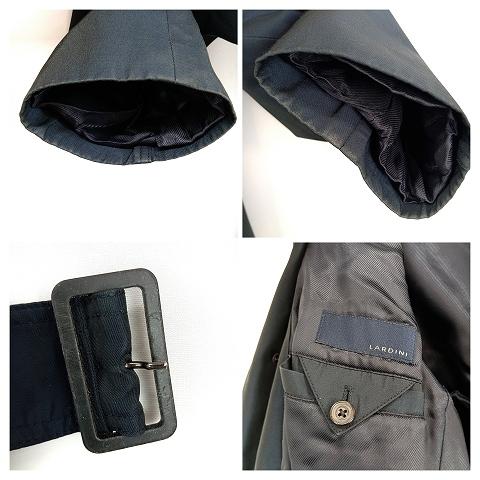 ラルディーニ LARDINI ステンカラー 中綿 コート 48 紺 ネイビー  