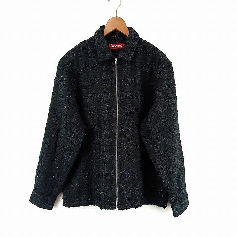 Supreme（シュプリーム） SUPREME Boucle Zip Up Shirt M 黒